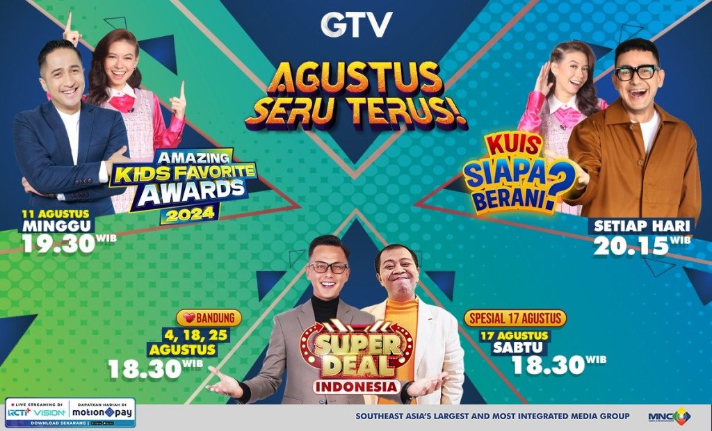 Agustus Seru Terus Bersama GTV Lewat Program Penghargaan Ikon Anak hingga Game&nbsp;Show