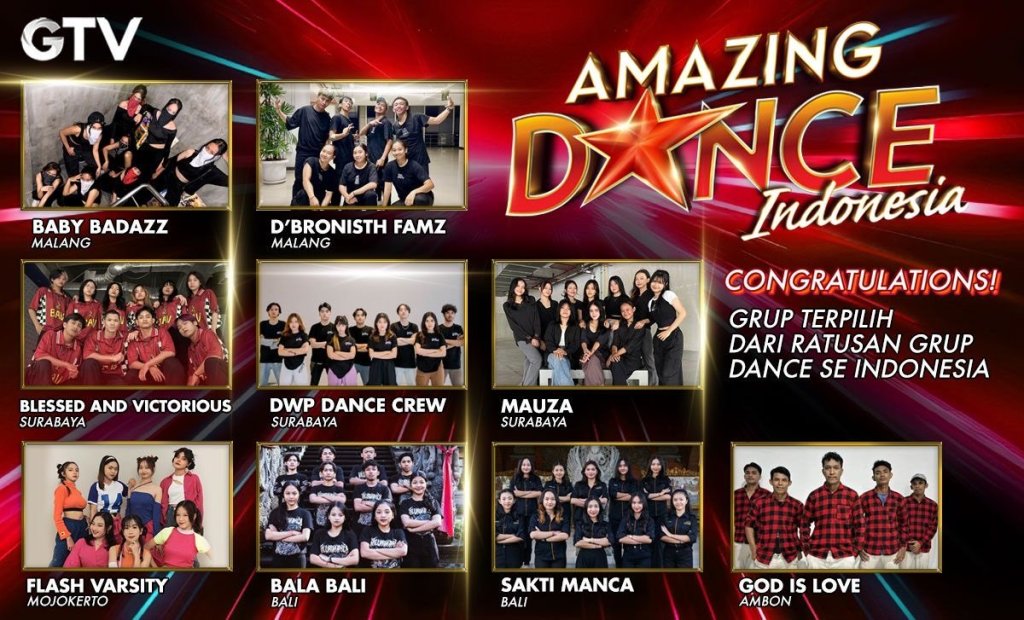 9 Grup Dance Akan Berkompetisi di Amazing Dance Indonesia&nbsp;GTV